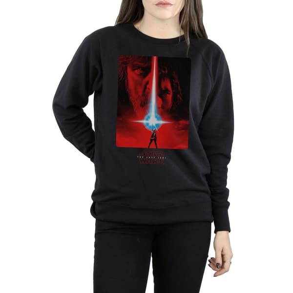 Star Wars Dam/Tjej The Last Jedi Röd Poster Sweatshirt