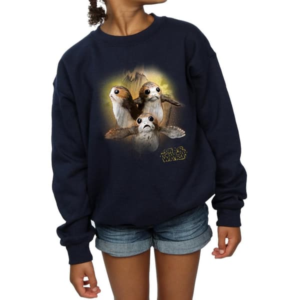 Star Wars Girls The Last Jedi Porgs Brushed Sweatshirt