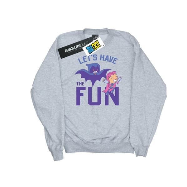 DC Comics Mens Teen Titans Go Let´s Have The Fun Sweatshirt Sports Grey 5XL