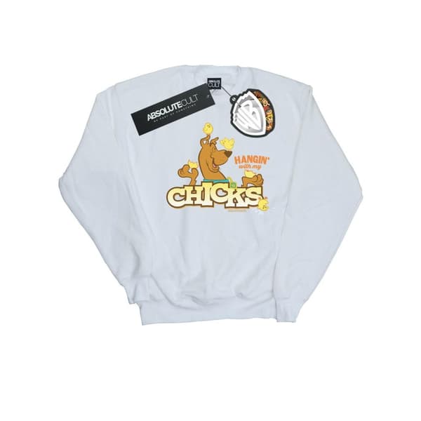 Scooby Doo Sweatshirt - dam/dam Hangin With My Chicks White XXL