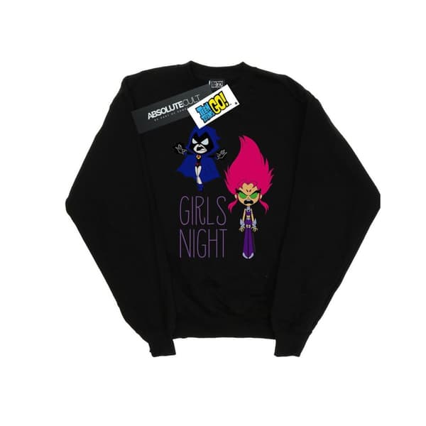 DC Comics Womens/Ladies Teen Titans Go Girls Night Sweatshirt Black XL