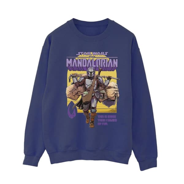 Star Wars Sweatshirt - The Mandalorian - mer än jag gick med på Navy Blue XXL