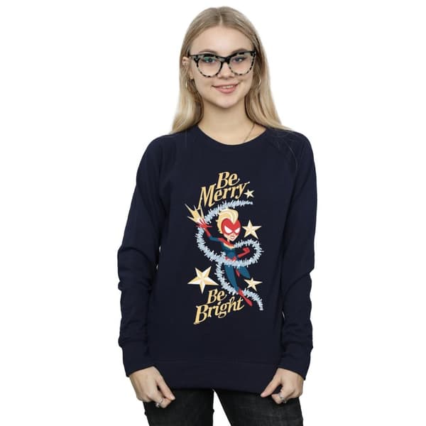 Marvel Womens/Ladies Be Merry Be Bright Sweatshirt