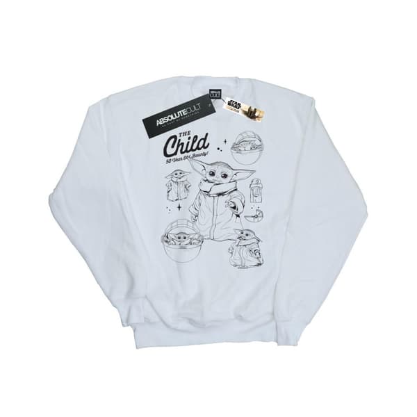 Star Wars Womens/Ladies The Mandalorian 50 Year Old Bounty Sweatshirt White M