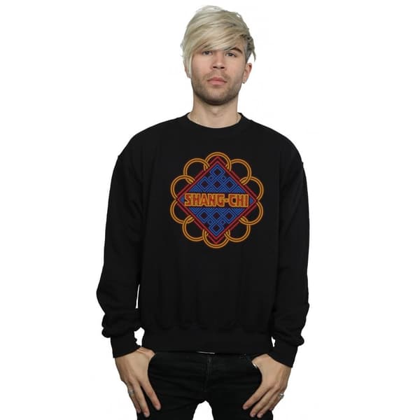Marvel Mens Shang-Chi And The Legend Of The Ten Rings Neon Ring Logo Sweatshirt
