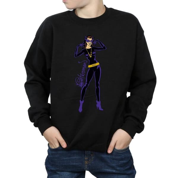 DC Comics Boys Catwoman Happy Pose Sweatshirt