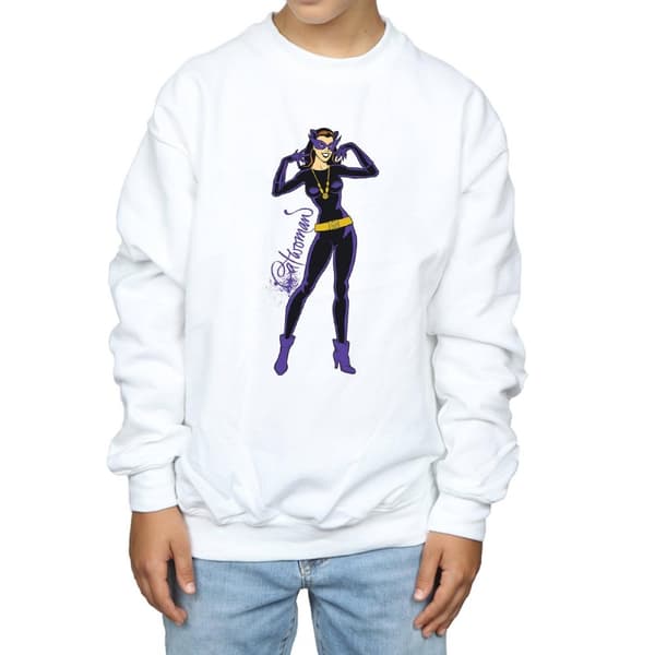 DC Comics Catwoman Happy Pose-tröja för pojkar