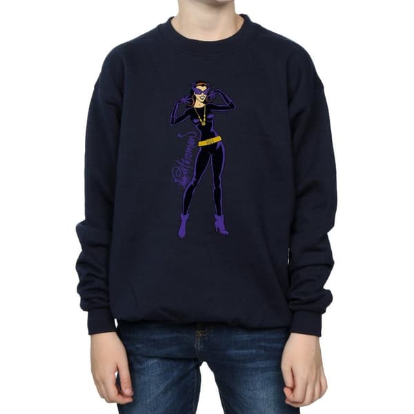 DC Comics Boys Catwoman Happy Pose Sweatshirt