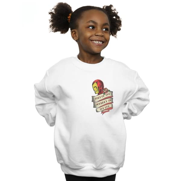 Marvel Sweatshirt med brösttryck: Iron Man Tattoo Journey för flickor