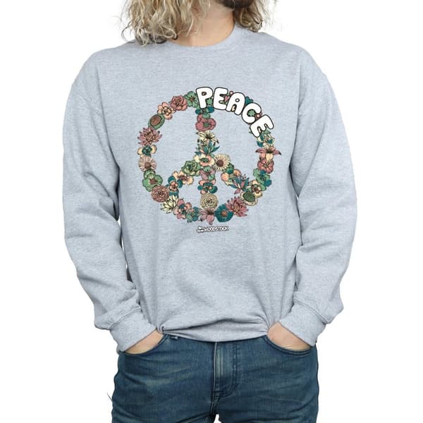 Woodstock Peace-tröja med blommönster för herrar