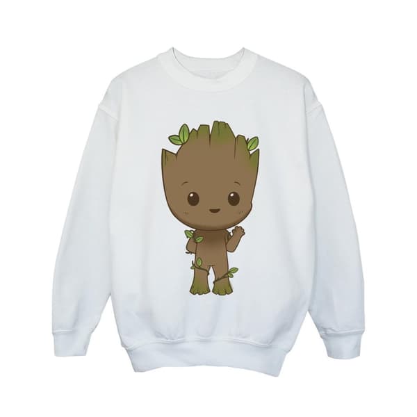 Marvel Girls I Am Groot Chibi Wave Pose Sweatshirt