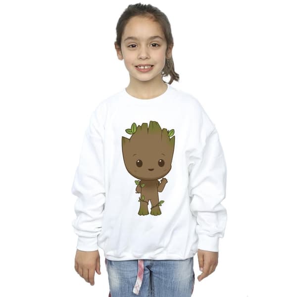 Marvel Girls I Am Groot Chibi Wave Pose Sweatshirt