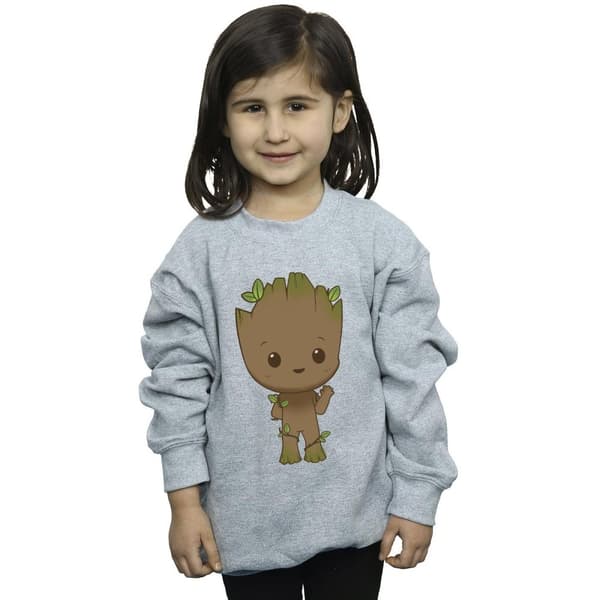 Marvel Girls I Am Groot Chibi Wave Pose Sweatshirt