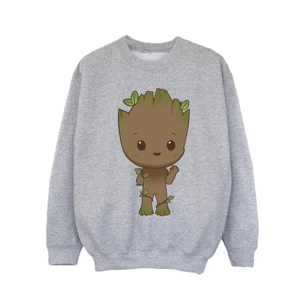 Marvel Girls I Am Groot Chibi Wave Pose Sweatshirt