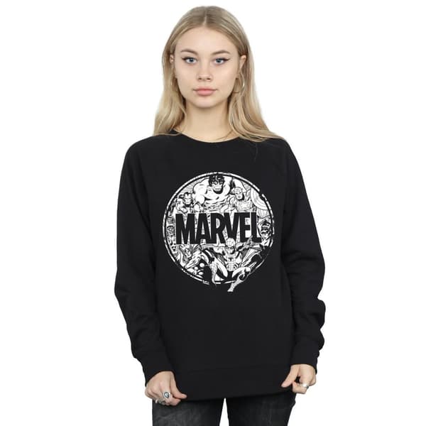 Marvel Comics Womens/Ladies Logo Character Infill Sweatshirt