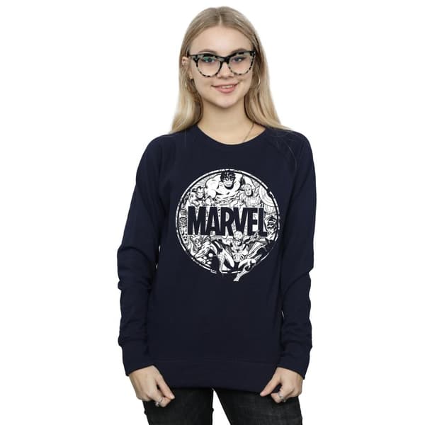 Marvel Comics Womens/Ladies Logo Character Infill Sweatshirt