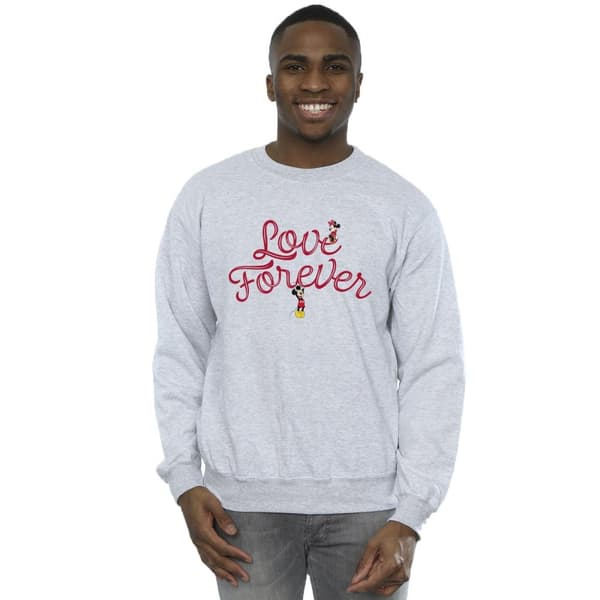 Disney Mens Musse Pigg Love Forever Sweatshirt