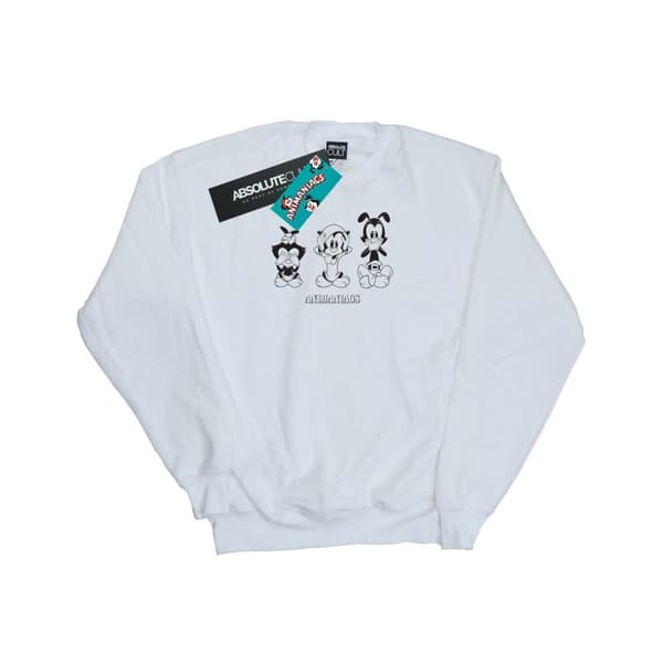 Animaniacs Mens Three Evils Sweatshirt White S