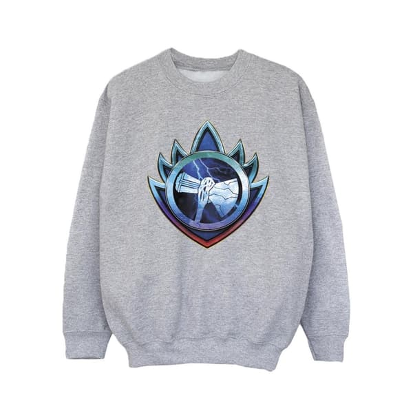 Marvel Girls Thor Love And Thunder Stormbreaker Crest Sweatshirt