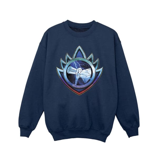 Marvel Girls Thor Love And Thunder Stormbreaker Crest Sweatshirt