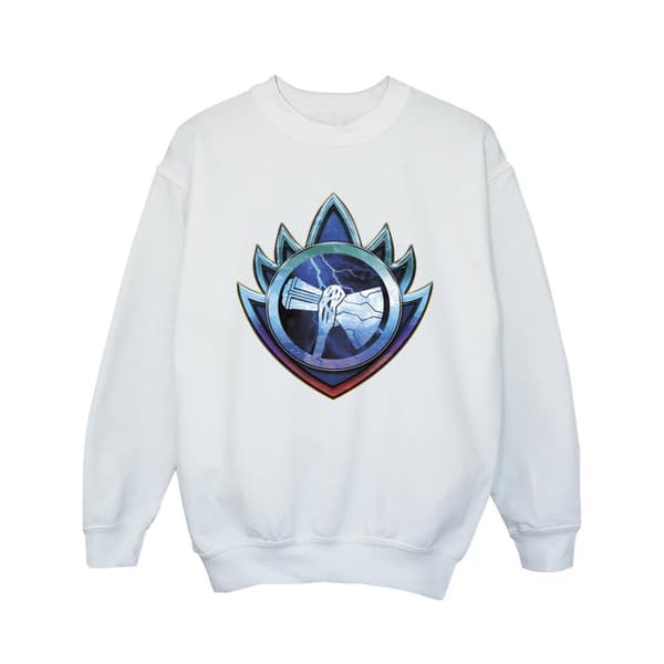 Marvel Girls Thor Love And Thunder Stormbreaker Crest Sweatshirt