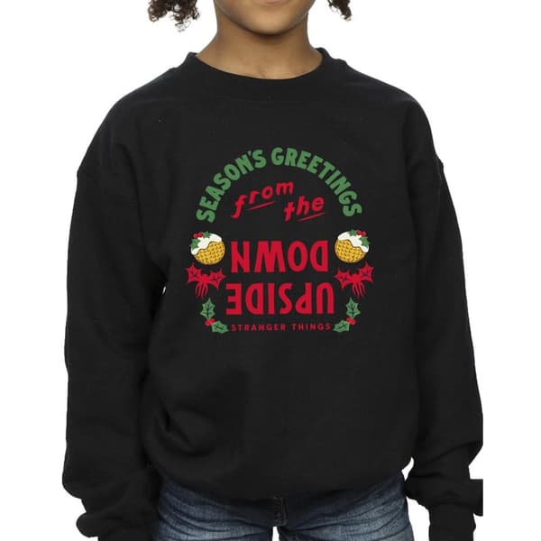 Netflix Girls Stranger Things Upside Down Seasons Greetings Sweatshirt