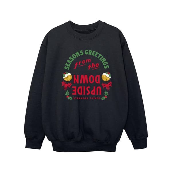 Netflix Girls Stranger Things Upside Down Seasons Greetings Sweatshirt