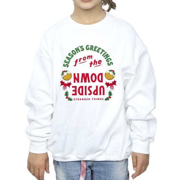 Netflix Girls Stranger Things Upside Down Seasons Greetings Sweatshirt