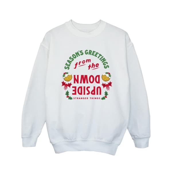 Netflix Girls Stranger Things Upside Down Seasons Greetings Sweatshirt