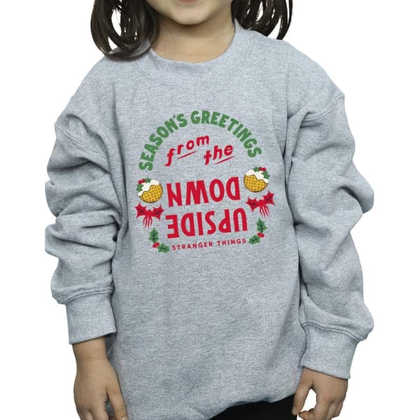 Netflix Girls Stranger Things Upside Down Seasons Greetings Sweatshirt