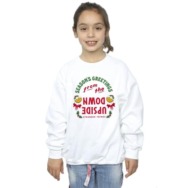 Netflix Girls Stranger Things Upside Down Seasons Greetings Sweatshirt