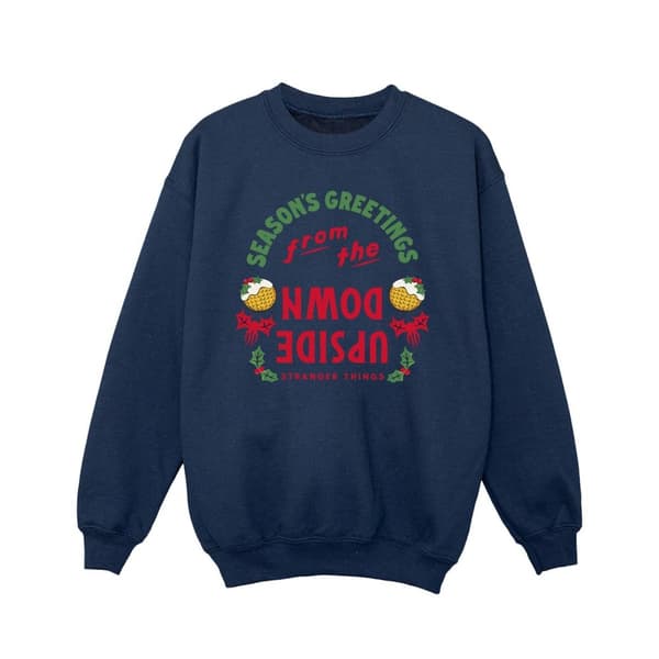 Netflix Girls Stranger Things Upside Down Seasons Greetings Sweatshirt