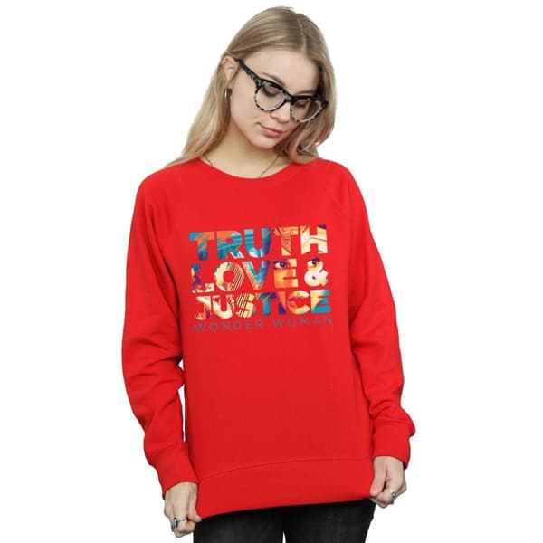 DC Comics Womens/Ladies Wonder Woman 84 Diana Truth Love Justice Sweatshirt