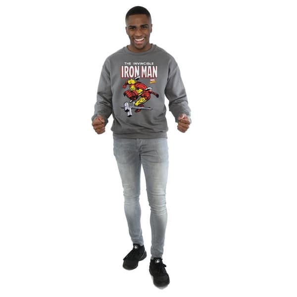 Marvel Mens Iron Man Smash Sweatshirt
