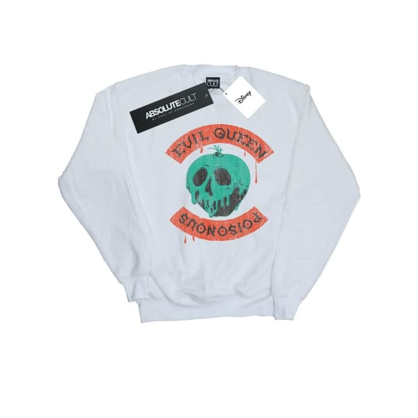 Disney Mens Poisonous Skull Apple Sweatshirt White S