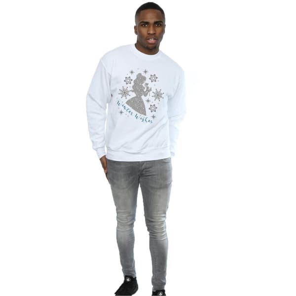 Disney Princess Mens Belle Winter Silhouette Sweatshirt