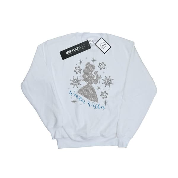Disney Princess Mens Belle Winter Silhouette Sweatshirt