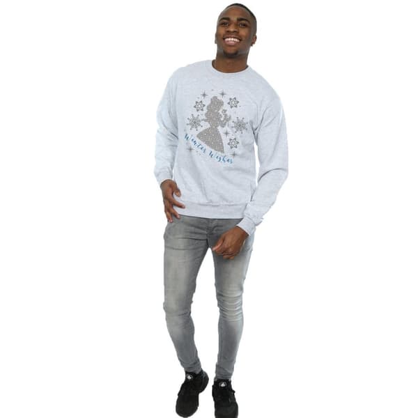 Disney Princess Mens Belle Winter Silhouette Sweatshirt