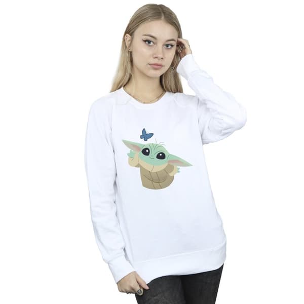 Star Wars Womens/Ladies The Mandalorian Butterfly Catching Sweatshirt