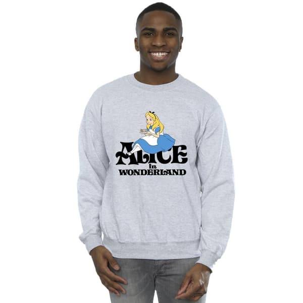 Disney Mens Alice In Wonderland Tea Drinker Classic Sweatshirt