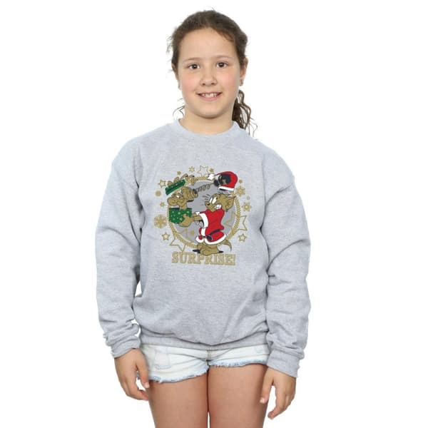 Tom And Jerry Sweatshirt med julöverraskning för flickor