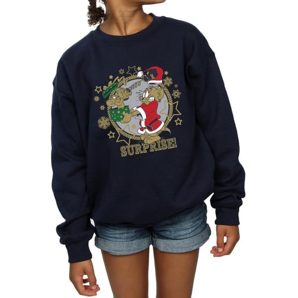 Tom And Jerry Sweatshirt med julöverraskning för flickor