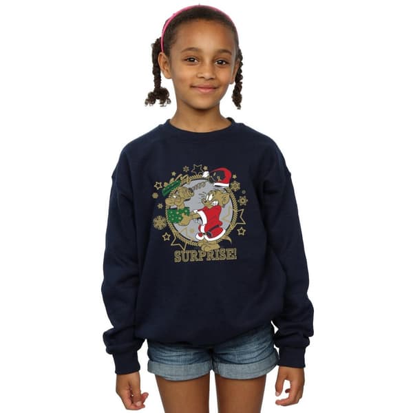 Tom And Jerry Sweatshirt med julöverraskning för flickor
