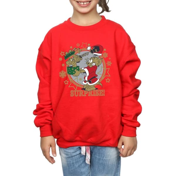 Tom And Jerry Sweatshirt med julöverraskning för flickor