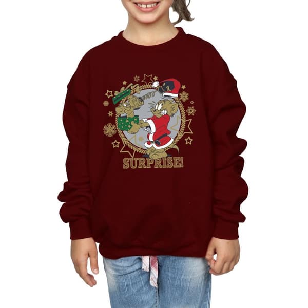 Tom And Jerry Sweatshirt med julöverraskning för flickor