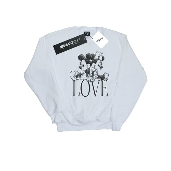 Disney Mens Mickey And Minnie Mouse Love Sweatshirt
