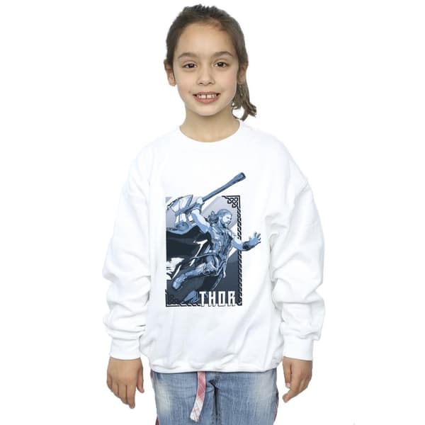 Marvel Girls Thor Love And Thunder Attack Sweatshirt
