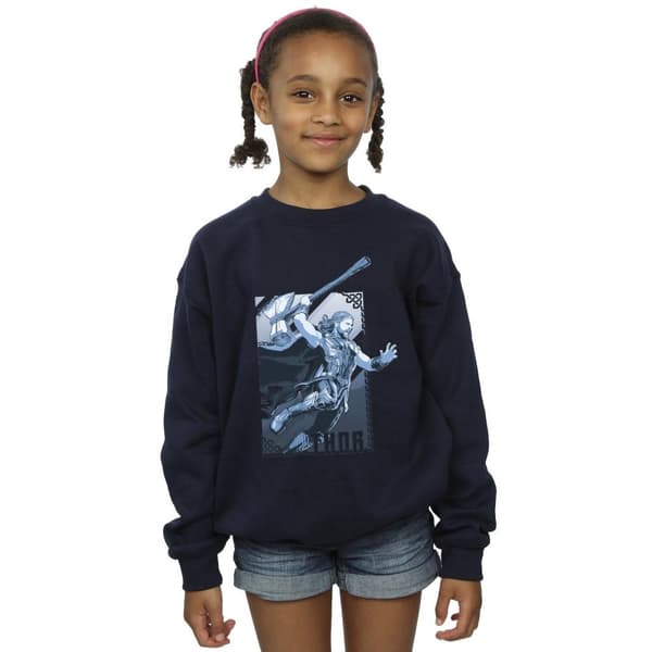 Marvel Girls Thor Love And Thunder Attack Sweatshirt