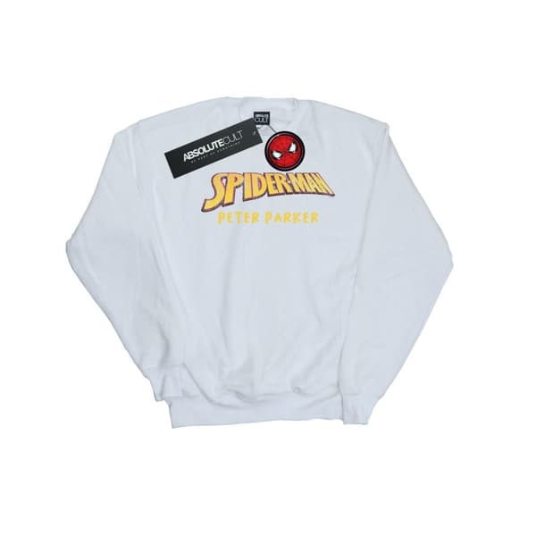 Marvel Pojkar Spider-Man AKA Peter Parker Sweatshirt White 7-8 Years