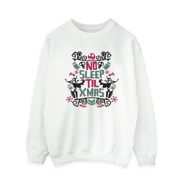 Disney Womens/Ladies The Nightmare Before Christmas No Sleep Til Xmas Sweatshirt